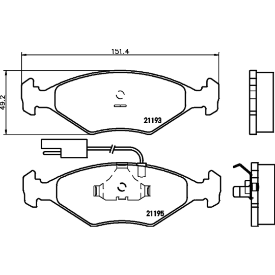 MDB1430 - Brake Pad Set, disc brake 