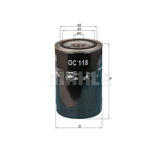 OC 118 - Oil filter 