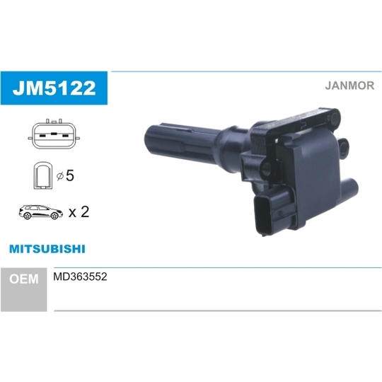 JM5122 - Ignition coil 
