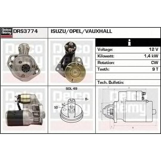 DRS3774 - Startmotor 