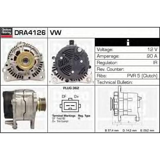 DRA4126 - Alternator 