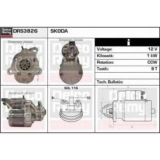 DRS3826 - Käynnistinmoottori 