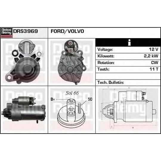 DRS3969 - Startmotor 