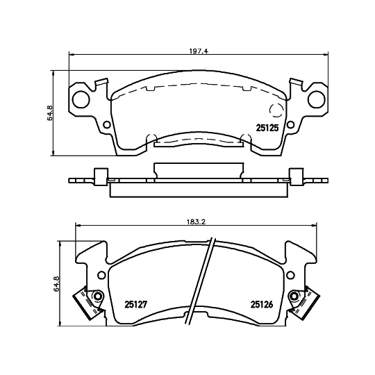 MDB1594 - Brake Pad Set, disc brake 