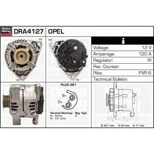 DRA4127 - Alternator 