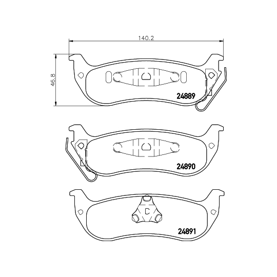 MDB2573 - Brake Pad Set, disc brake 