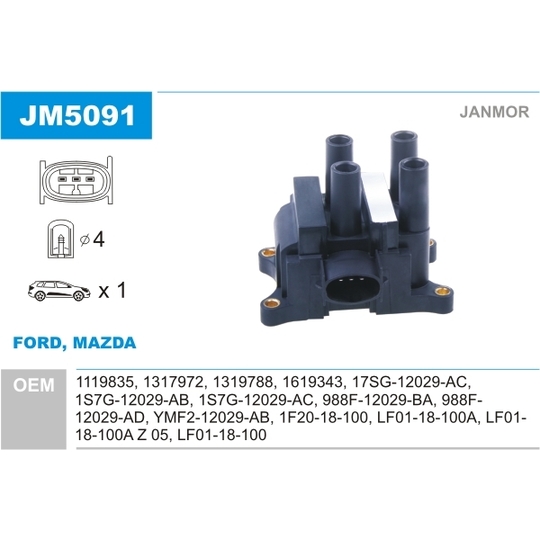 JM5091 - Ignition coil 