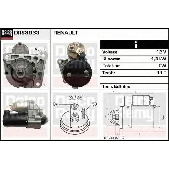 DRS3963 - Startmotor 