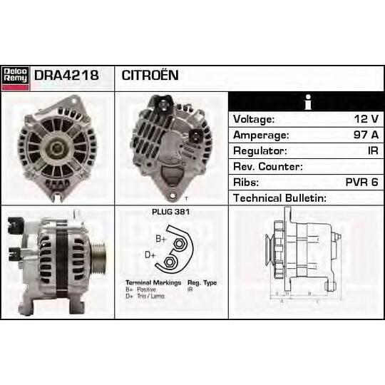 DRA4218 - Alternator 