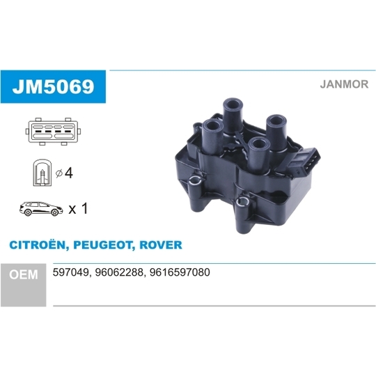 JM5069 - Ignition coil 