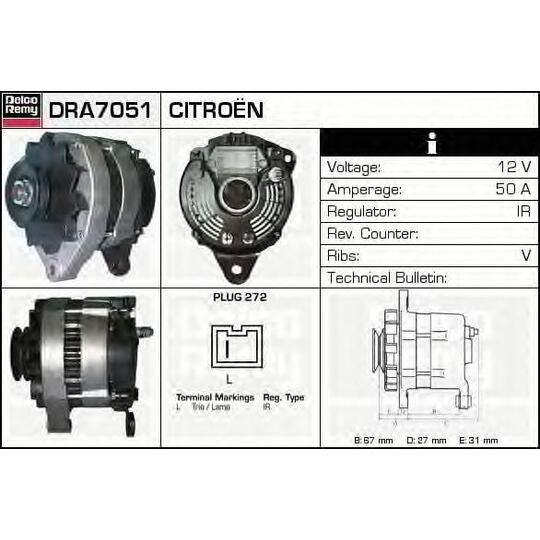 DRA7051 - Alternator 