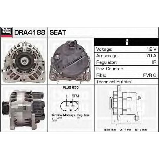 DRA4188 - Alternator 