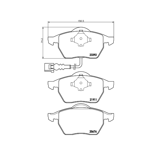 MDB2041 - Brake Pad Set, disc brake 