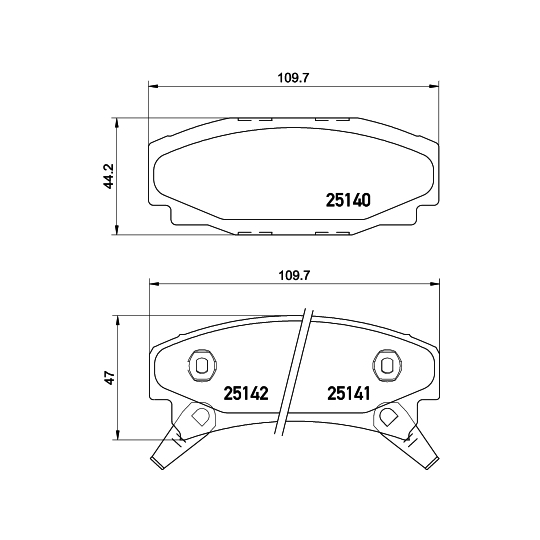 MDB1777 - Brake Pad Set, disc brake 