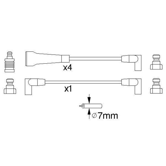 0 986 356 824 - Ignition Cable Kit 