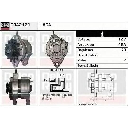 DRA2121 - Alternator 