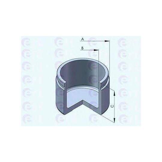 150836-C - Piston, brake caliper 