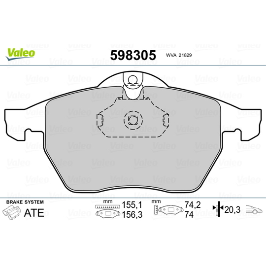 598305 - Brake Pad Set, disc brake 