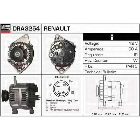 DRA3254 - Alternator 