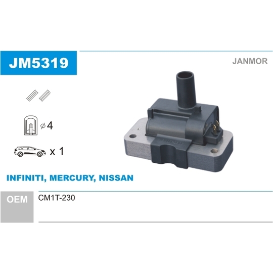 JM5319 - Ignition coil 