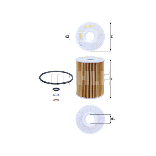 OX 355/3D - Oil filter 