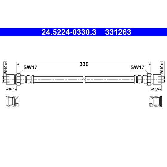 24.5224-0330.3 - Bromsslang 