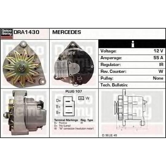 DRA1430 - Alternator 