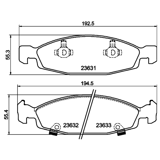 MDB2153 - Brake Pad Set, disc brake 