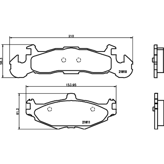 MDB1601 - Brake Pad Set, disc brake 