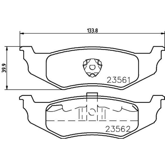 MDB2185 - Brake Pad Set, disc brake 