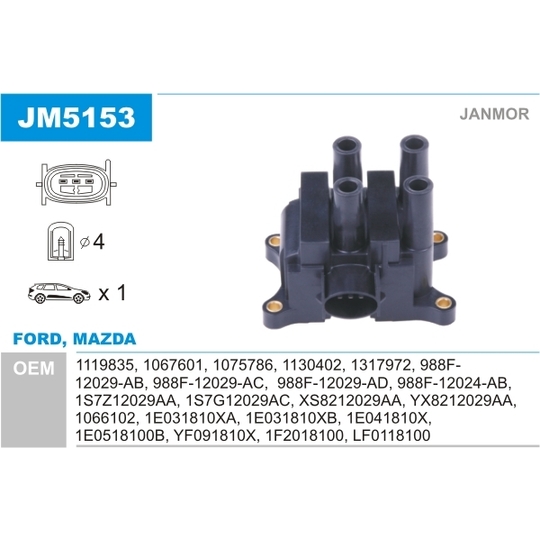 JM5153 - Ignition coil 