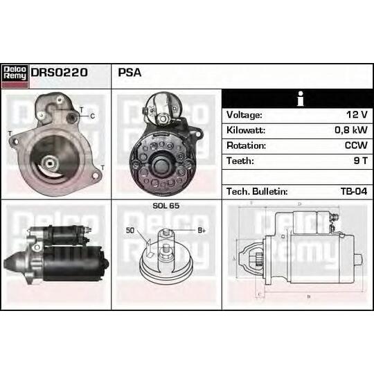 DRS0220 - Startmotor 