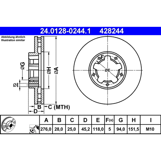 24.0128-0244.1 - Bromsskiva 