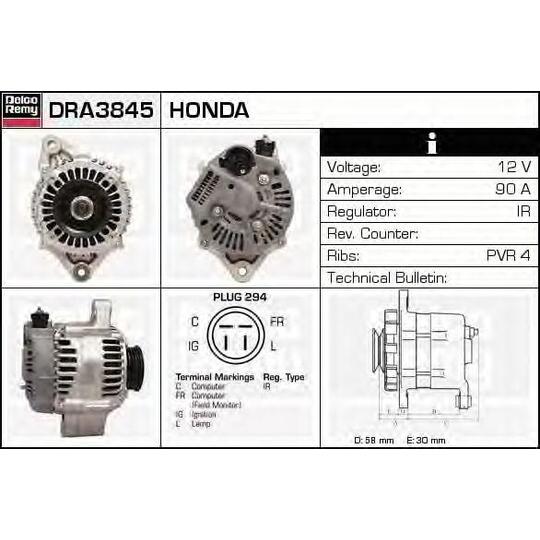 DRA3845 - Alternator 