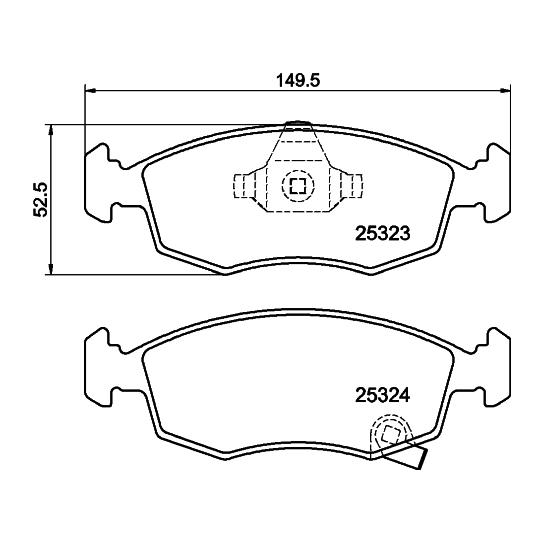 MDB3233 - Brake Pad Set, disc brake 