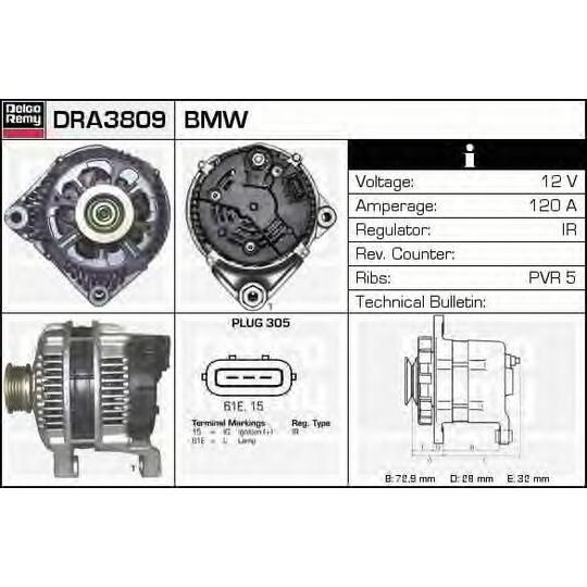 DRA3809 - Alternator 