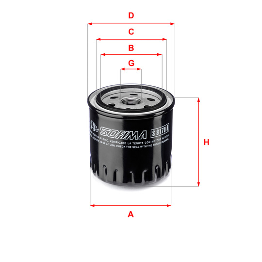 S 8170 R - Oil filter 