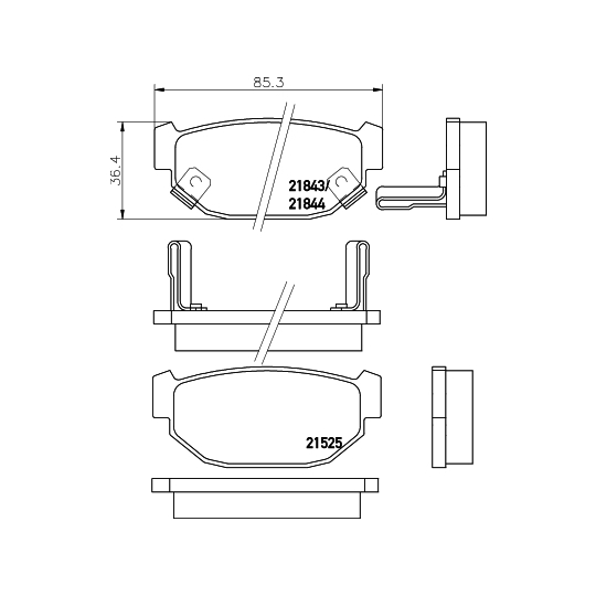 MDB1317 - Brake Pad Set, disc brake 