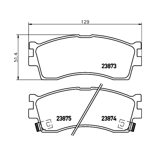 MDB2050 - Brake Pad Set, disc brake 