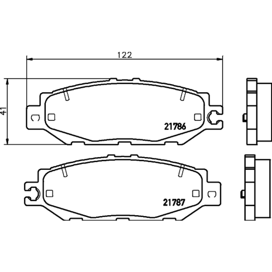 MDB1841 - Brake Pad Set, disc brake 
