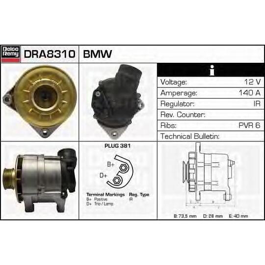 DRA8310 - Alternator 