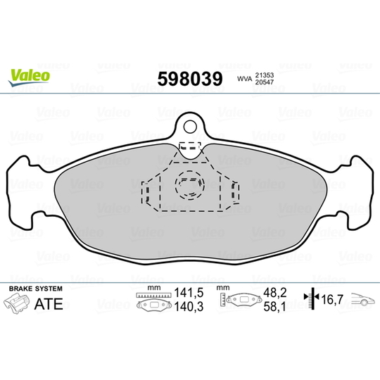 598039 - Brake Pad Set, disc brake 