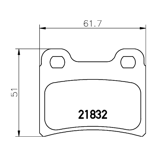 MDB1554 - Brake Pad Set, disc brake 