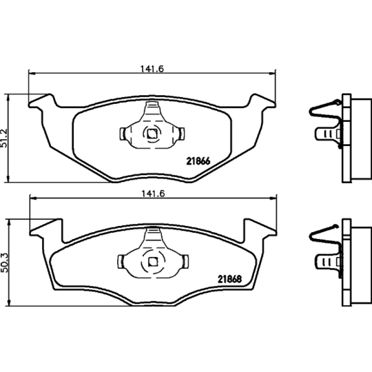 MDB1872 - Brake Pad Set, disc brake 