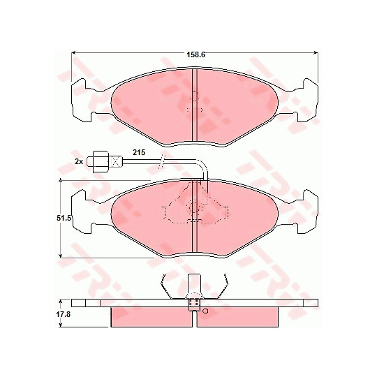 GDB281 - Brake Pad Set, disc brake 