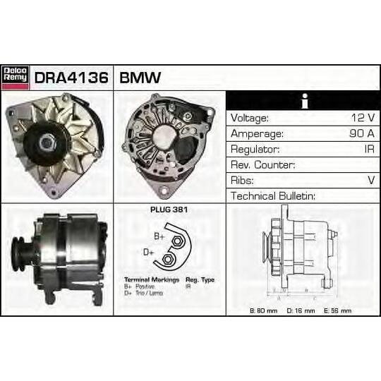 DRA4136 - Alternator 