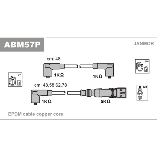 ABM57P - Ignition Cable Kit 