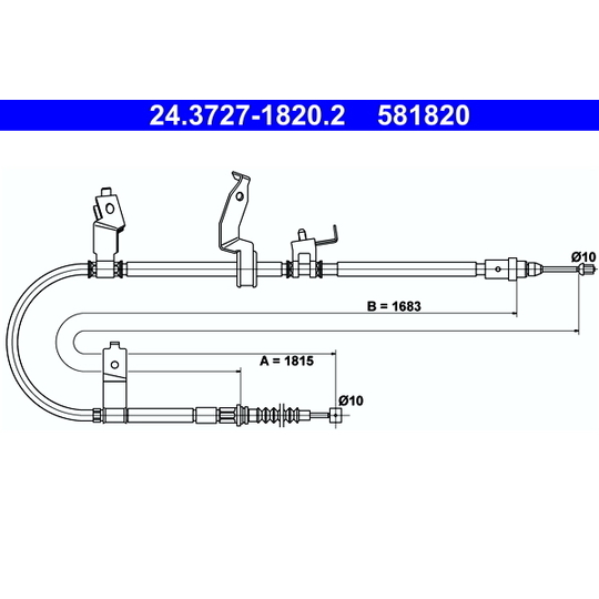 24.3727-1820.2 - Cable, parking brake 