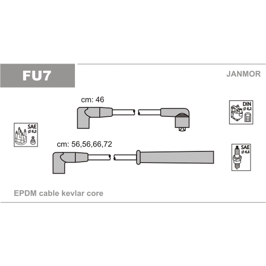 FU7 - Tändkabelsats 