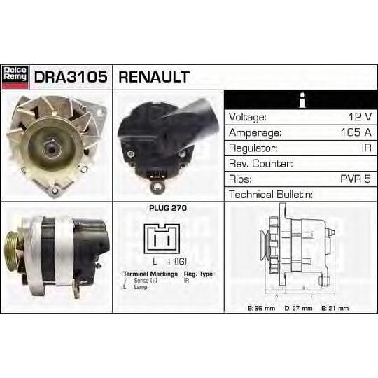 DRA3105 - Alternator 